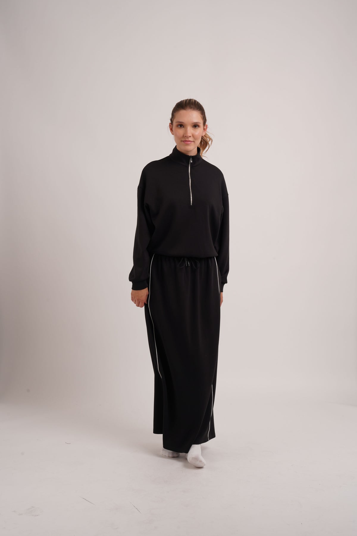 Soft Luxe Sweater and Maxi Set - Black