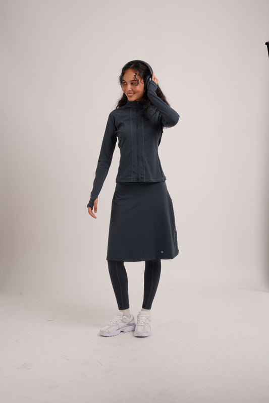 Active Full Zip - Dark Jade