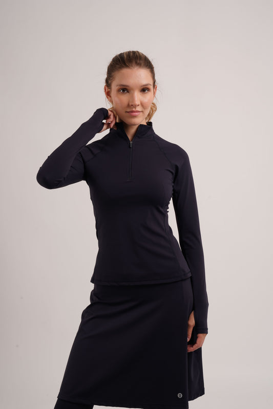 Active Quarter Zip- Navy