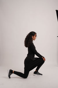 Active Quarter Zip Set - Black