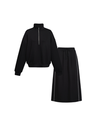 Soft Luxe Sweater and Maxi Set - Black