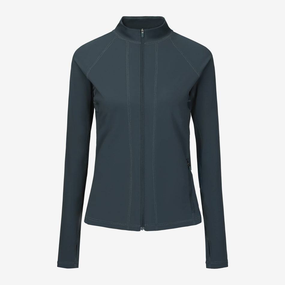 Full Zip Top - Dark Jade