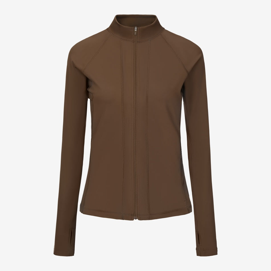 Full Zip Top - Espresso