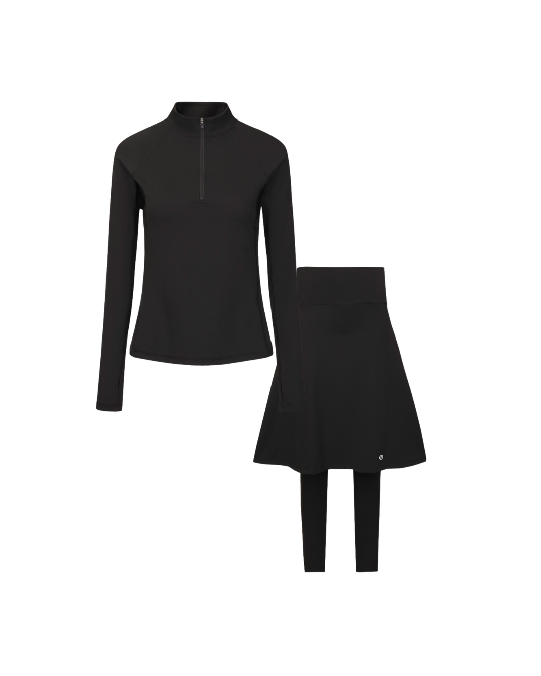 Active Quarter Zip Set - Black