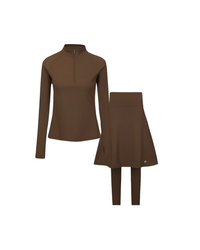 Active Quarter Zip Set - Espresso
