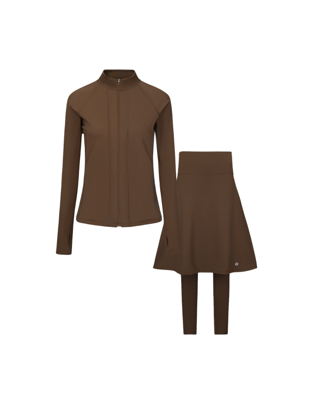 Active Full Zip Set - Espresso